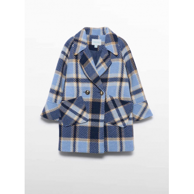 Abel & Lula  Παλτό Καρό γαλάζιο 15-05845-004