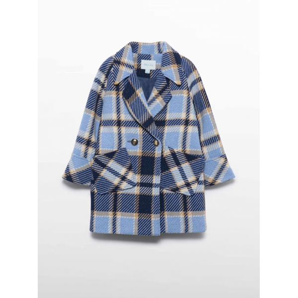 Abel & Lula  Παλτό Καρό γαλάζιο 15-05845-004