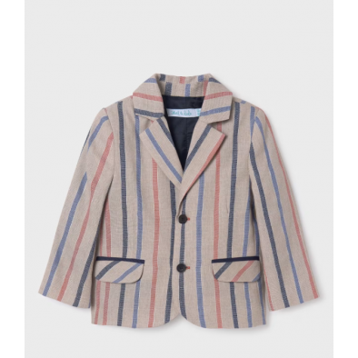 Abel and Lula Γιλέκο Λινό Ρίγες Πέτρα 24-15363-004