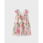 Abel and Lula Φόρεμα γάζα σταμπωτή λουλούδια εκρού-25-05090-001