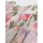 Abel and Lula Φόρεμα γάζα σταμπωτή λουλούδια εκρού-25-05090-001