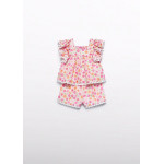 Abel and Lula Σετ βερμούδα μπλούζα σταμπωτή λουλούδια Φούξια 25-05215-097