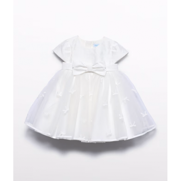 Abel and Lula Φορεμα τούλι κεντημένος φιόγκος Κρεμ 26-05003-003