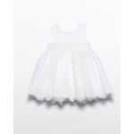 Abel and Lula Φόρεμα κεντημένη οργάντζα Κρεμ 26-05008-003