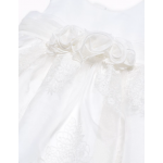 Abel and Lula Φόρεμα κεντημένη οργάντζα Κρεμ 26-05008-003