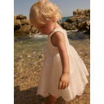 Abel and Lula Φόρεμα κεντημένη οργάντζα Κρεμ 26-05008-003