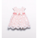 Abel and Lula Φόρεμα κεντημένη οργάντζα Ροζ 26-05009-006