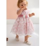 Abel and Lula Φόρεμα κεντημένη οργάντζα Ροζ 26-05009-006