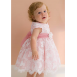 Abel and Lula Φόρεμα κεντημένη οργάντζα Ροζ 26-05009-006