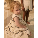 Abel and Lula Φόρεμα κεντημένο λουλούδια Κρεμ 26-05022-004