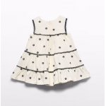 Abel and Lula Φόρεμα κεντημένο λουλούδια Κρεμ 26-05022-004