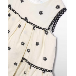 Abel and Lula Φόρεμα κεντημένο λουλούδια Κρεμ 26-05022-004