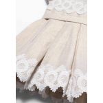 Abel and Lula Φόρεμα λινό γκιπούρ Σαμπάνια 26-05026-002 