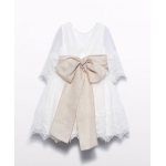 Abel and Lula Φόρεμα τούλι κεντημένο Κρεμ 26-05028-003