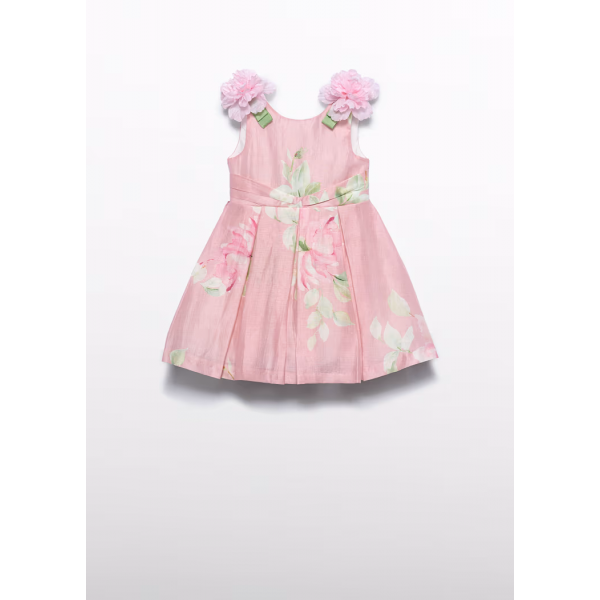 Abel and Lula Φόρεμα λινό στάμπα Ροζ 26-05033-006