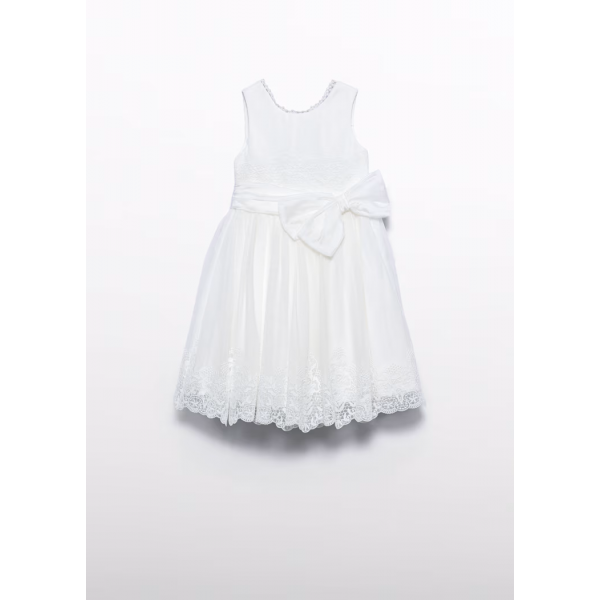 Abel and Lula Φόρεμα τούλι φιόγκος Κρεμ 26-05051-003