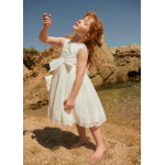 Abel and Lula Φόρεμα τούλι φιόγκος Κρεμ 26-05051-003