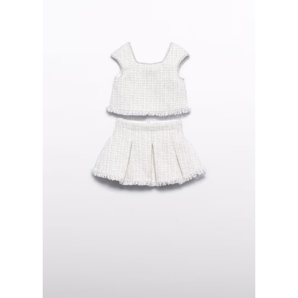 Abel and Lula Σετ φούστα tweed Κρεμ 26-05059-010