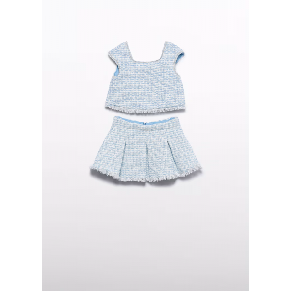 Abel and Lula Σετ φούστα tweed Γαλάζιο 26-05059-011