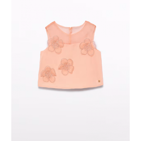 Abel and Lula Τοπ λουλούδια 3d Ροδακινί 26-05167-009