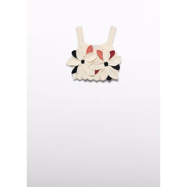 Abel and Lula Τοπ Πλεκτό λουλούδια Κρεμ 26-05172-004