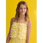 Abel and Lula Ολόσωμη φόρμα μακριά γάζα λουλούδια 3d Κίτρινο 26-05202-011