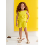 Abel and Lula Ολόσωμη φόρμα κρεπ λουλούδια 3d Limoncello 26-05204-004