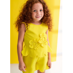 Abel and Lula Ολόσωμη φόρμα κρεπ λουλούδια 3d Limoncello 26-05204-004