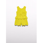 Abel and Lula Ολόσωμη φόρμα κρεπ λουλούδια 3d Limoncello 26-05204-004