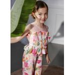 Abel and Lula Ολόσωμη φόρμα μακριά λουλούδια Φούξια 26-05205-002