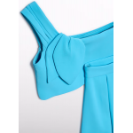 Abel and Lula Σετ βερμούδα ασύμμετρη κρεπ Τιρκουάζ 26-05210-019