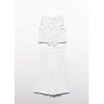 Abel and Lula Σετ παντελόνι culotte κρεπ Κρεμ 26-05213-003