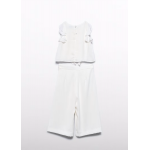 Abel and Lula Σετ παντελόνι culotte κρεπ Κρεμ 26-05213-003