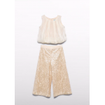 Abel and Lula Σετ παντελόνι παγιέτες Σαμπάνια 26-05214-002