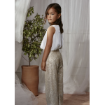 Abel and Lula Σετ παντελόνι παγιέτες Σαμπάνια 26-05214-002