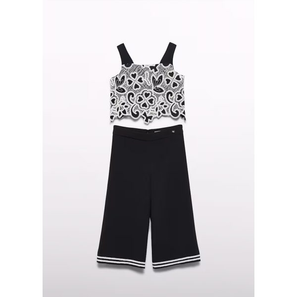 Abel and Lula Σετ culotte συνδυασμένο Κρεμ-Μαύρο 26-05217-006