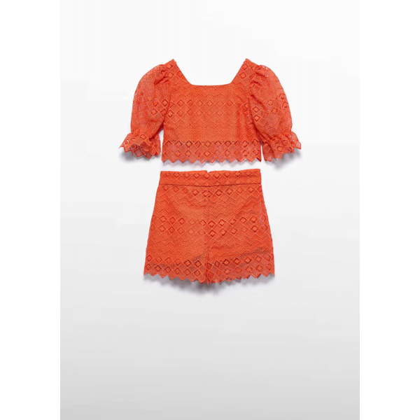 Abel and Lula Σετ βερμούδα γκιπούρ Πορτοκαλί 26-05281-006