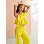 Abel and Lula Σετ παντελονι μακρυ κρεπ Limoncello 26-05283-027