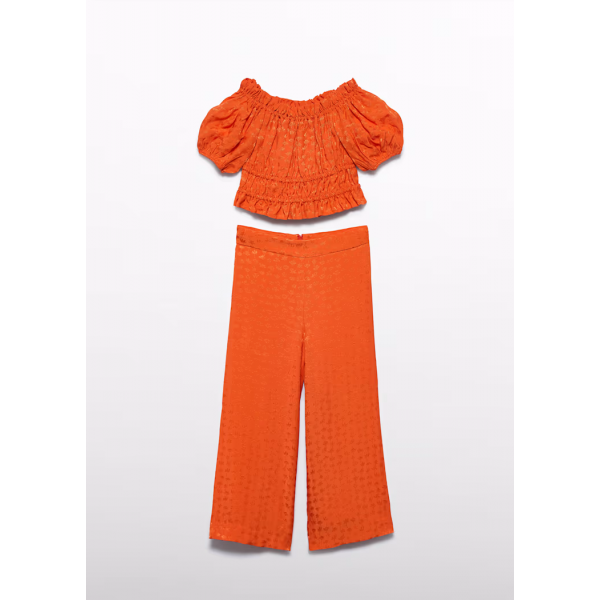 Abel and Lula Σετ παντελόνι ζακάρ Πορτοκαλί  26-05286-006