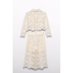 Abel and Lula Κοστούμι παντελόνι culotte γκιπούρ Κρεμ 26-05288-004