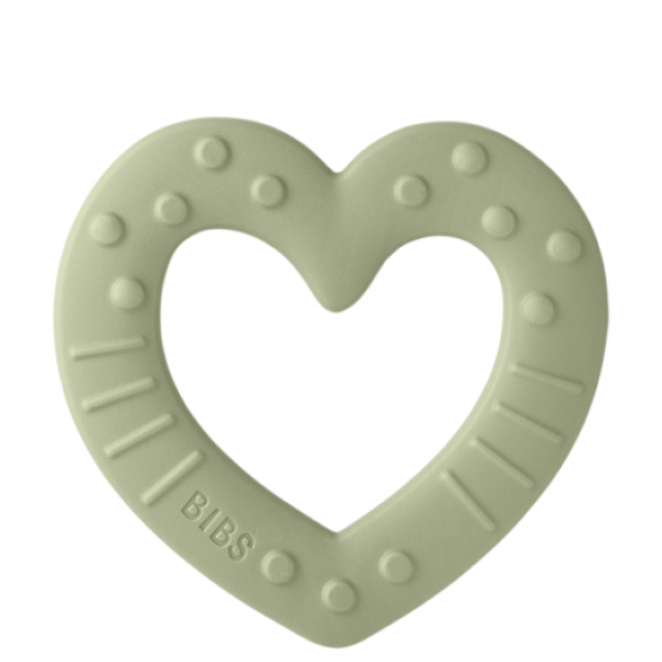 Bibs Μασητικός Κρίκος Οδοντοφυΐας Bitie Heart Sage 3100250