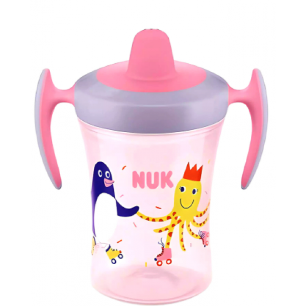 NUK Trainer Cup Με Ρύγχος 6m+ 230ml Ροζ 751.140pink1