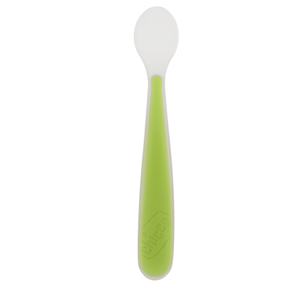 Chicco Κουτάλι Σιλικόνης Soft Πράσινο 6m+ F01-06828-51