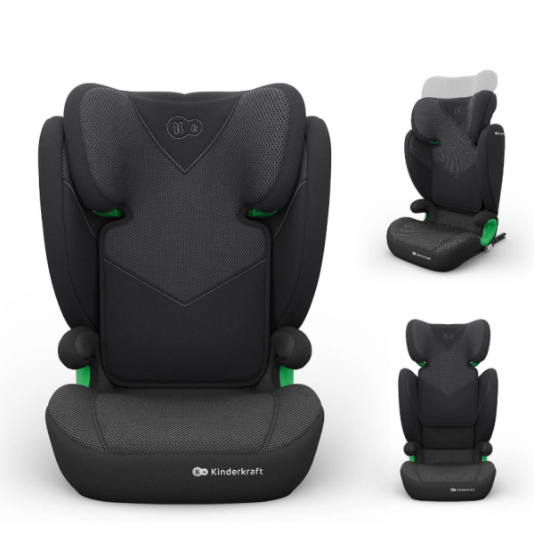 Kinderkraft Κάθισμα Αυτοκινήτου Junior Fix 2 Plus Isofix i-Size 100-150cm Black KCJUFI20BLKPL0N