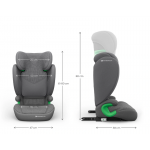 Kinderkraft Κάθισμα Αυτοκινήτου Junior Fix 2 Plus Isofix i-Size 100-150cm Grey KCJUFI20GRYPL0N