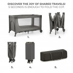 Kinderkraft Παρκοκρέβατο Joy2  3in1 Dark Grey KLJOY02DGR000AC