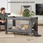 Kinderkraft Παρκοκρέβατο Joy2  3in1 Dark Grey KLJOY02DGR000AC