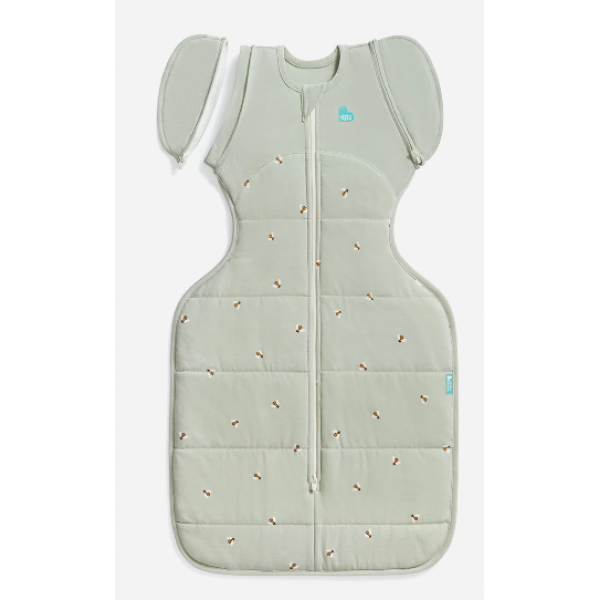 Love To Dream Υπνόσακος 2-σε-1 Swaddle Up 2.5tog  Medium 3-6M Olive Bees L20-29-346-OLV-M