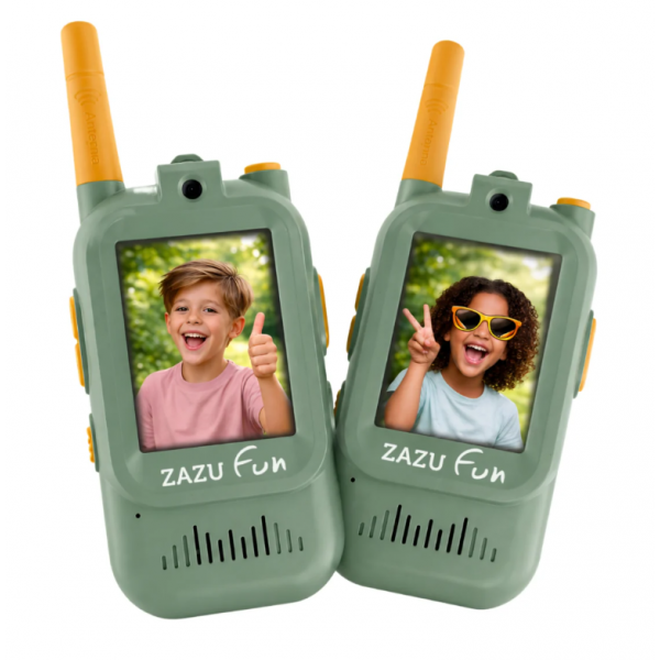 ZAZU Fun Walkie Talkie Παιδικά Επαναφορτιζόμενα με Κάμερα & Βιντεοκλήση – Πράσινο Sage ZA-WALKIETALKIE-02