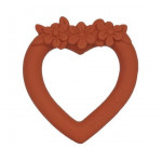 A Little Lovely Company Δακτύλιος Οδοντοφυΐας Sweet Heart Terracotta TRSHTC16
